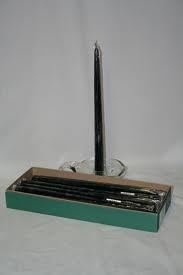 CANDLES 12" TAPER BLACK 12/BOX 